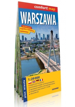 Warszawa laminowany plan miasta 1:29 000