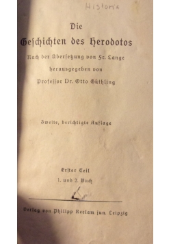 Geschichten des Herodotes,1938r.