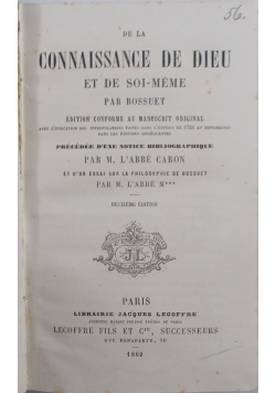 Connaissance De Dieu, 1869 r.