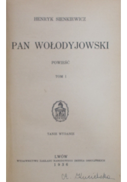 Pan Wołodyjowski, 1936 r.