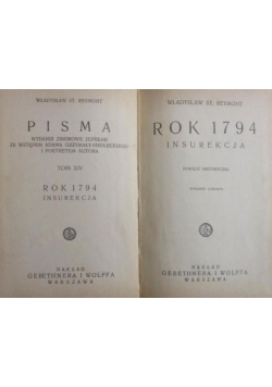 Rok 1794. Insurekcja. Powieść historyczna, 1931 r.
