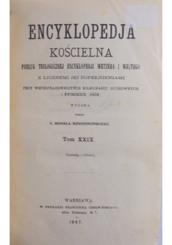 Encyklopedja kościelna, T. XXIX, 1907 r.