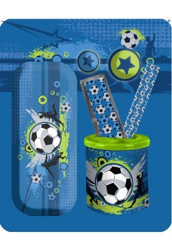 Zestaw 7 elementów z piórnikiem Paso Football