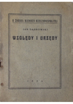 Względy i urzędy, 1924 r.