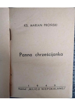Panna chrześcijanka, 1946 r.