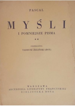 Myśli i pomniejsze pisma