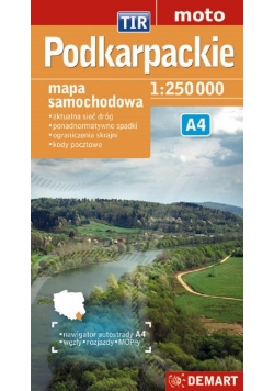 Podkarpackie TIR mapa samochodowa 1:250 000