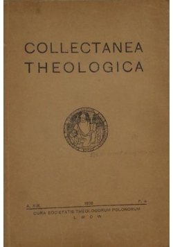 Collectanea Theologica, 1938 r.