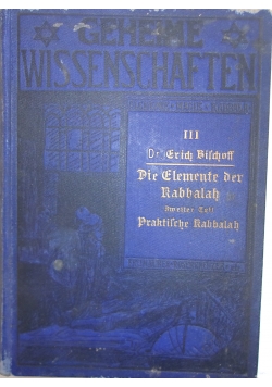 Die elemente der rabbalah, 1914r.