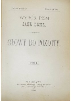 Głowy do pozłoty, 1899r.