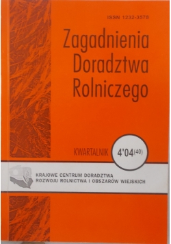 Zagadnienia doradztwa rolniczego, kwartalnik, nr. 4"04