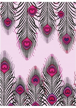 Karnet B6 z kopertą Peacock Heart