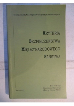 Kryteria bezpieczeństwa międzynarodowego państwa