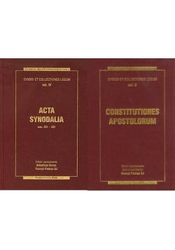 Źródła myśli teologicznej Acta synodalia/Constitutiones apostolorum.