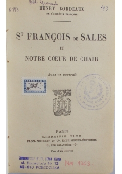 St Francois de Sales, 1924 r.