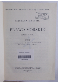 Prawo morskie. Zarys systemu