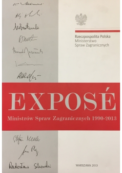 Expose Ministrów Spraw Zagranicznych 1990-2013