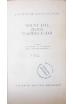 Nocny lot , ziemia planeta ludzi
