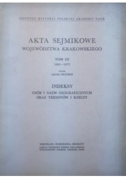 Akta sejmikowe Województwa krakowskiego