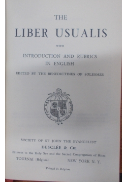 The liber usualis