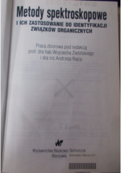 Metody spektroskopowe i ich zastosowanie do identyfikacji związków organicznych