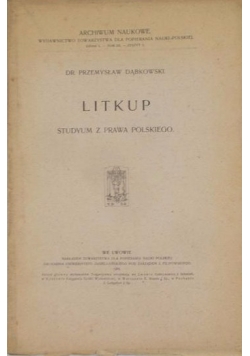 Litkup Studyum z prawa polskiego , 1906r.