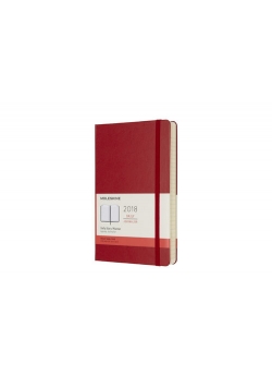 Kalendarz dzienny Moleskine 12M L, twarda oprawa, czerwony szkarłatny