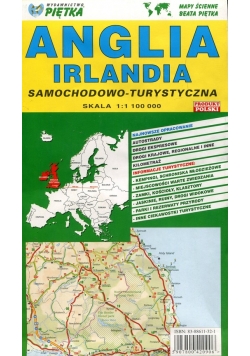 Wielka Brytania i Irlandia mapa samochodowo - turystyczna