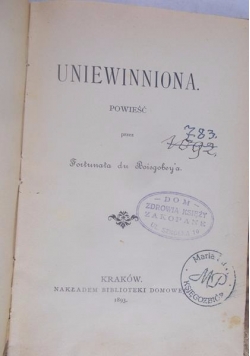 Uniewinniona, 1893 r.
