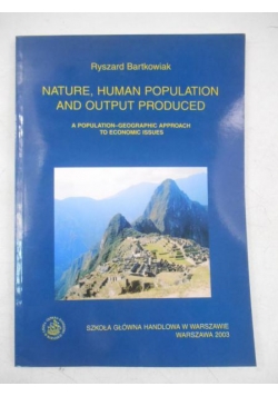 Nature human population and output produced. A population-geographic approach to economic issues