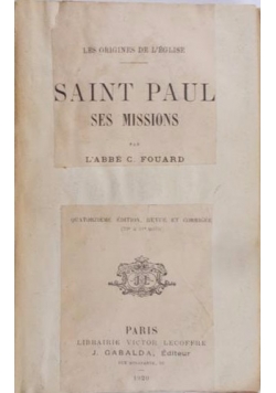 Saint Paul, Ses Missions, 1920 r.