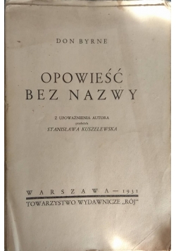 Opowieść bez nazwy,1931r.