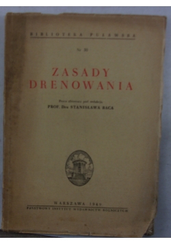 Zasady drenowania, 1949r.