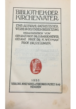 Bibliothek der Kirchenvater, Tom XVIII, 1925 r.