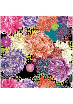 Karnet kwadrat z kopertą Asian Floral