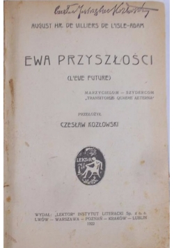 Ewa Przyszłości, 1922 r.