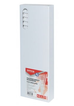 Plastikowe grzbiety do bindowania  A4 8mm 100 sztuk białe