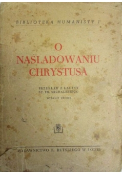 O naśladowaniu Chrystusa Ksiąg Cztery,1947 r.