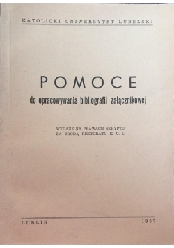 Pomoc do opracowywania bibliografii załącznikowej
