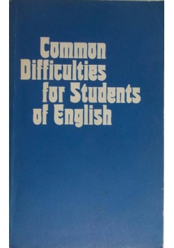 Common difficulties for students of English