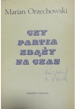 Czy partia zdąży na czas