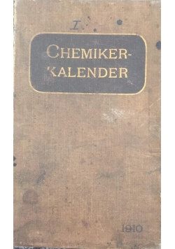 Chemiker-Kalender, 1910 r.