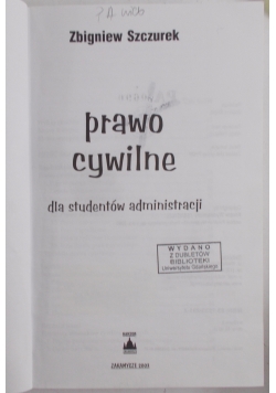 Prawo cywilne dla studentów administracji