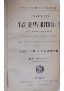 Praktisches taschenwörterbuch, rok 1919