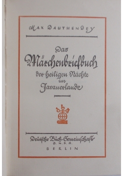 Das Marchewbriefbuch, 1921 r.