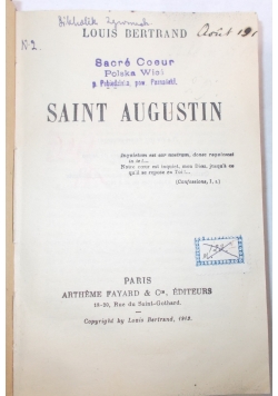 Saint Augustin, 1913 r.