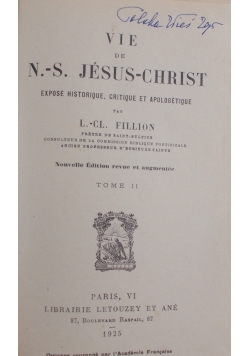 Vie de N. S. Jesus - Christ , 1925 r.