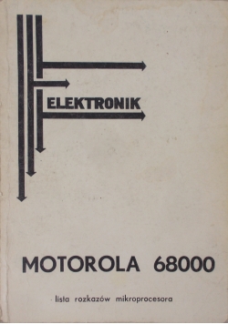 Elektronik, motorola 68000 lista rozkazów mikroprocesora