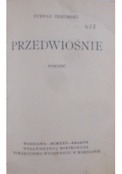 Przedwiośnie, 1925 r.