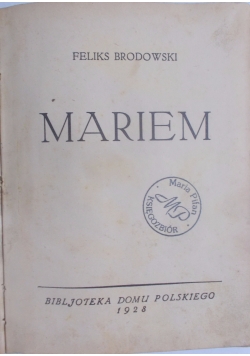 Mariem, 1928 r.